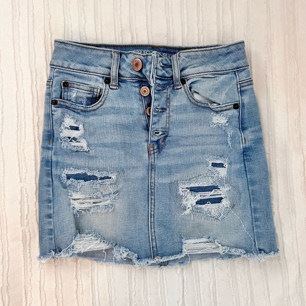 American Eagle Denim Skirt Size 00